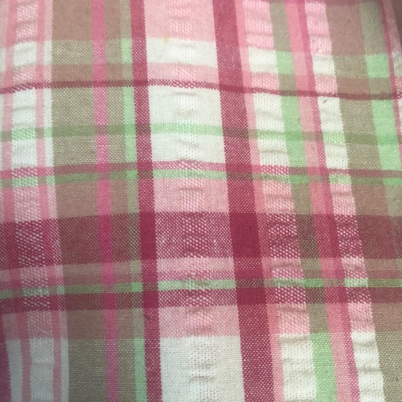 VINTAGE Pink Plaid Zip-Front Jacket Size Small Preppy Waffle-Weave Barbie Sweet - Picture 12 of 12